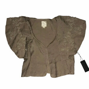 Line & Dot Crop Top Size Small